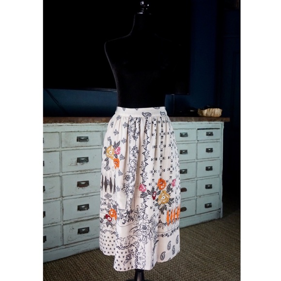 Anthropologie Vineet Bahl Devi Embroidered Midi Skirt NWT New S - Picture 5 of 16